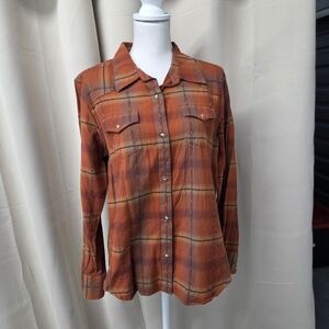Bit & Bridle Rust Plaid Shirt